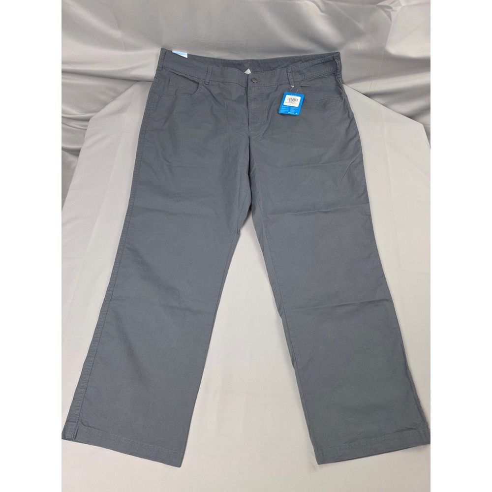 Columbia Mens Rapid Rivers Pant Grey Regular Fit Stretch Cotton AM0449 42x30 NWT